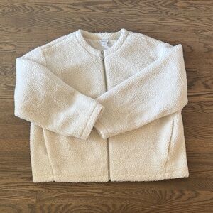 CALVIN KLEIN Women’s Cozy Cream Sherpa Soft Fleece Outerwear - XL - NWT